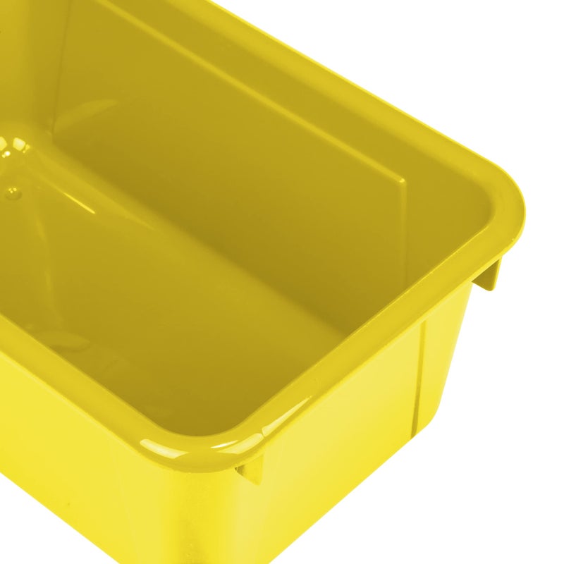 Storex Small Cubby Bins, Pack of 5, 12.2 x 7.8 x 5.1 Inches, Yellow (62410U05C) - Image 5